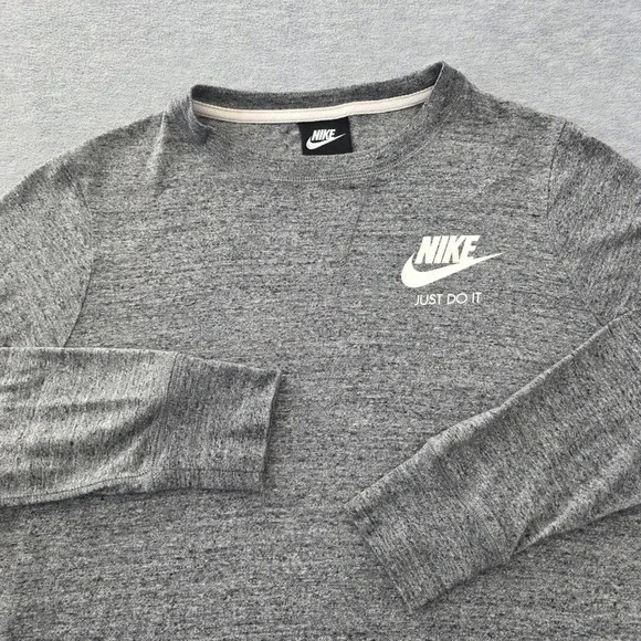 Nike Sportswear Gym Vintage Long Sleeve Shirt Grey AA2015-091 Womens Medium - Picture 3 of 10